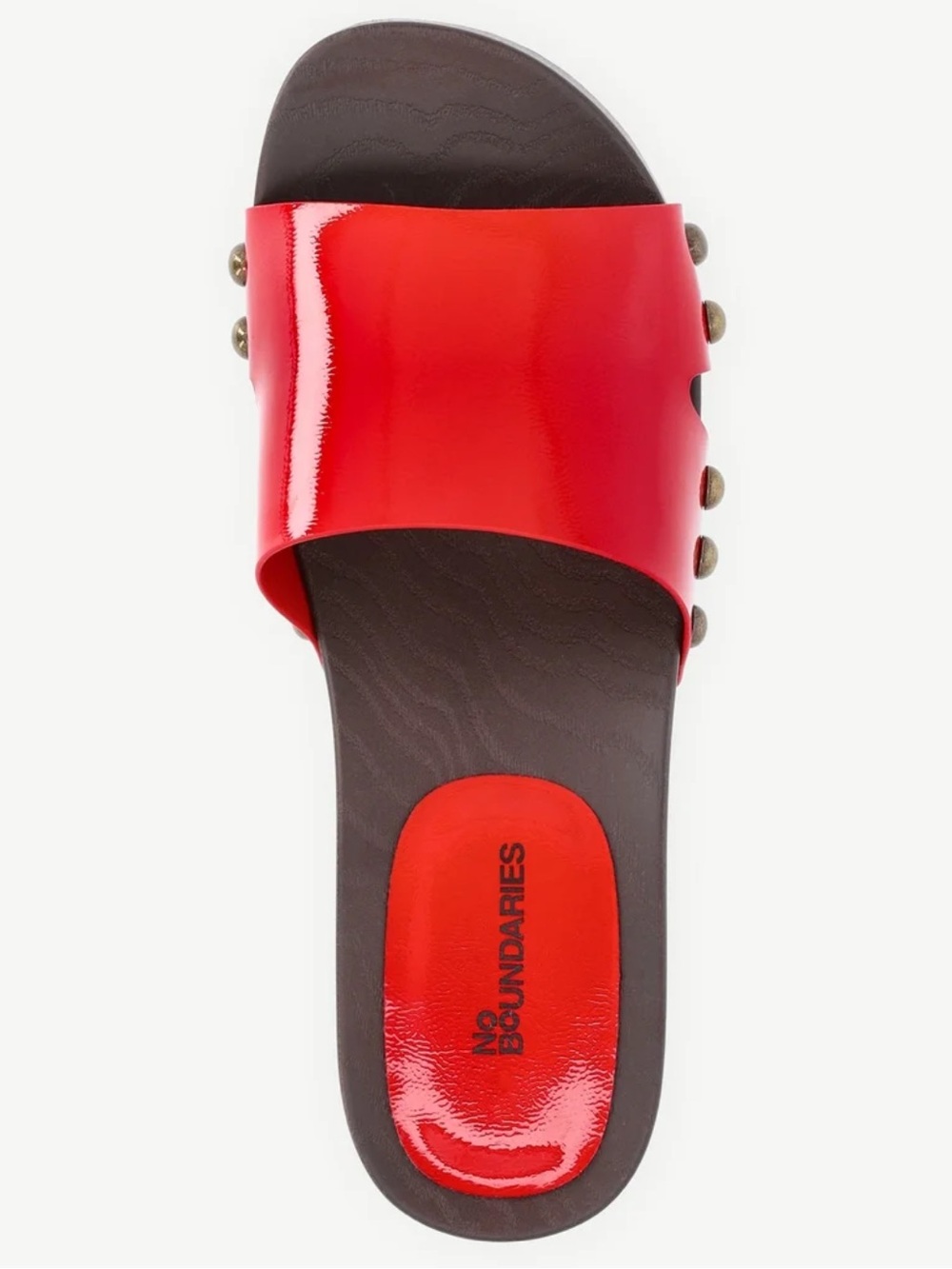 NEW Red Patent Slide Sandals